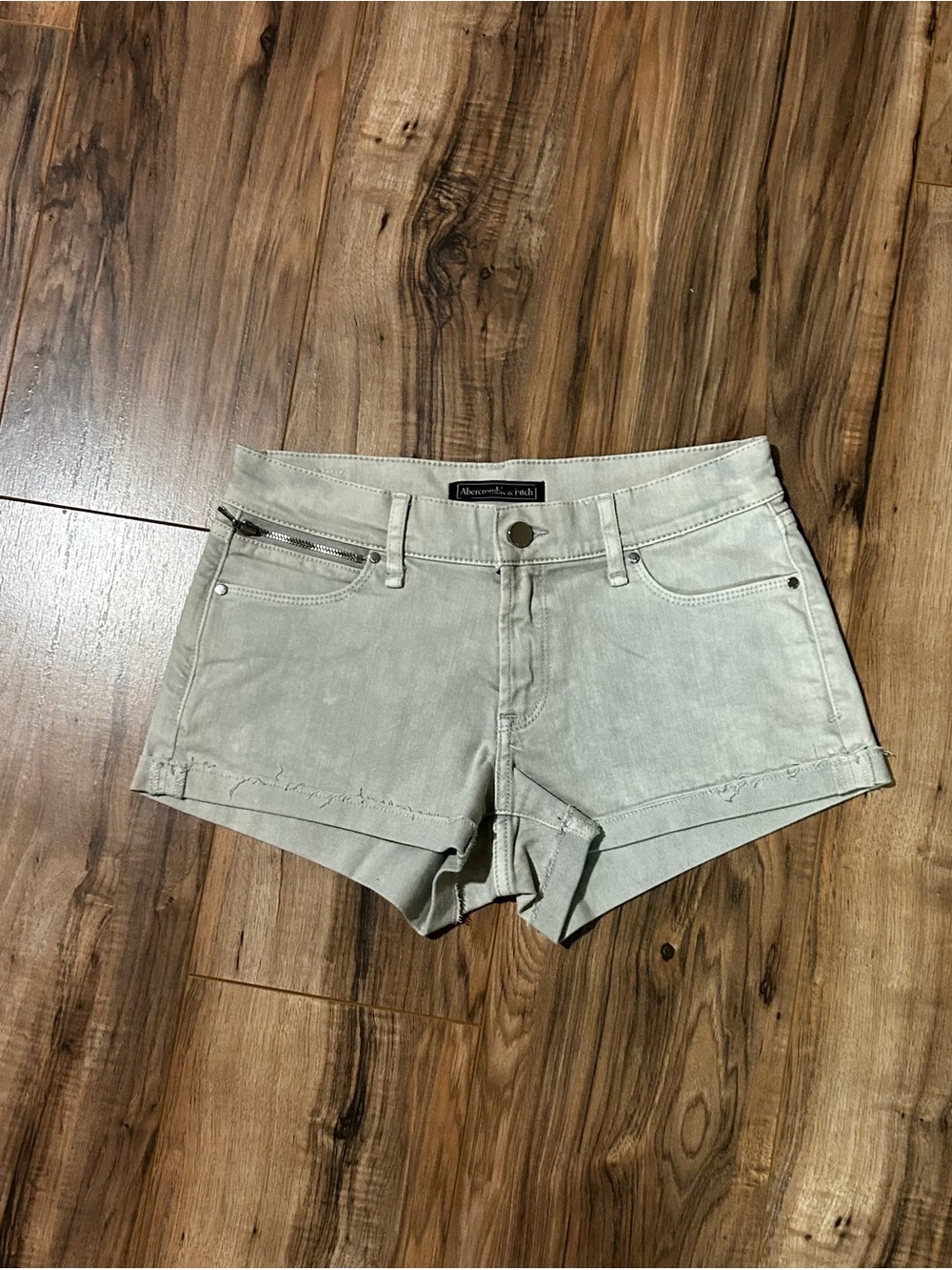 Abercrombie & Fitch Light Gray Denim Cutoff Shorts